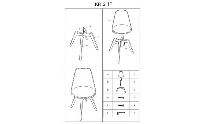 KRĒSLS KRIS II BLACK