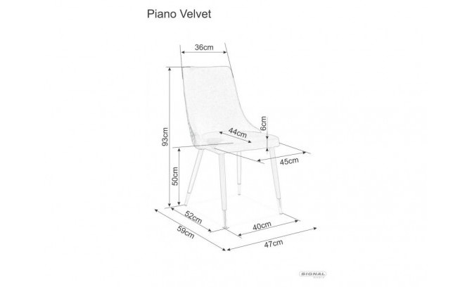Krēsls PIANO VELVET CURRY