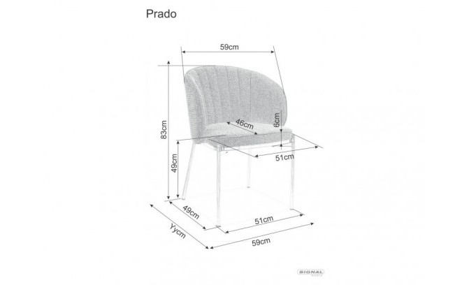 KRĒSLS PRADO GRANATOWY