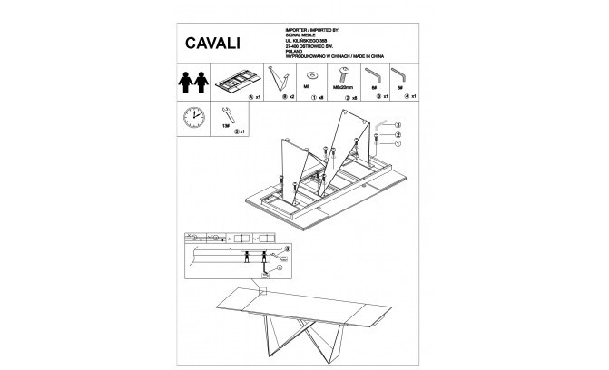 Saliekamais galds CAVALLI I