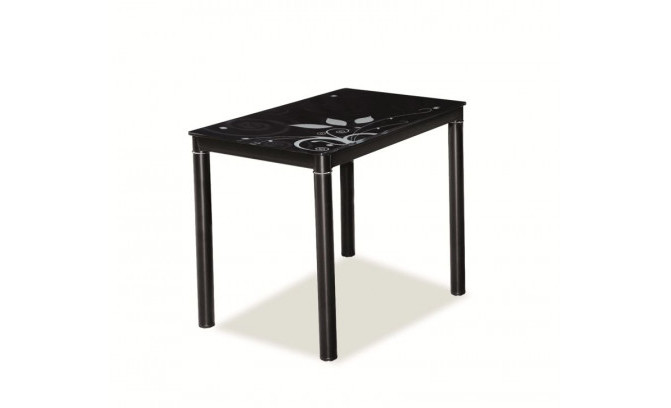 Galds DAMAR BLACK BLACK FRAME 100X60