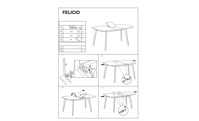 Saliekamais galds FELICIO II