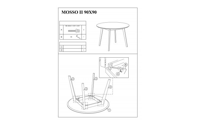 Galds MOSSO II DAB 90