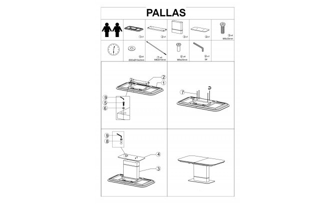 Saliekamais galds PALLAS CERAMIC