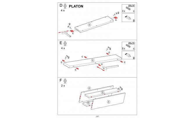 Saliekamais galds PLATON