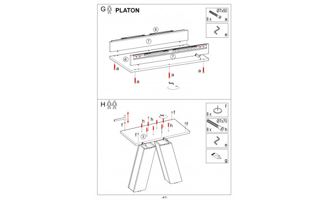 Saliekamais galds PLATON