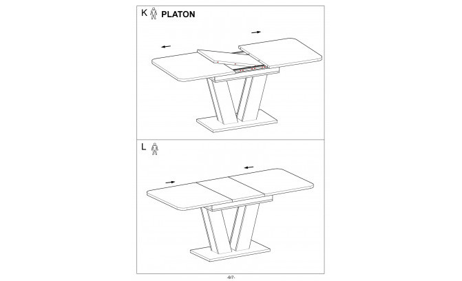 Saliekamais galds PLATON