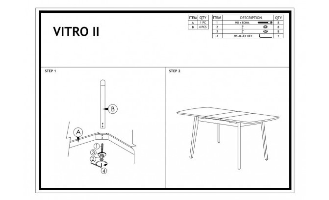 Раскладной стол VITRO II