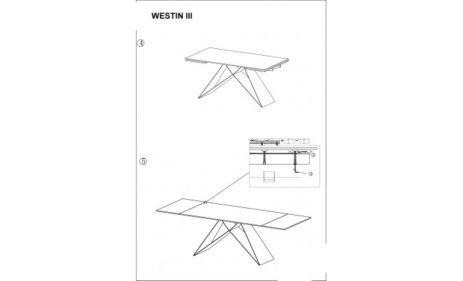 Раскладной стол WESTIN III CERAMIC