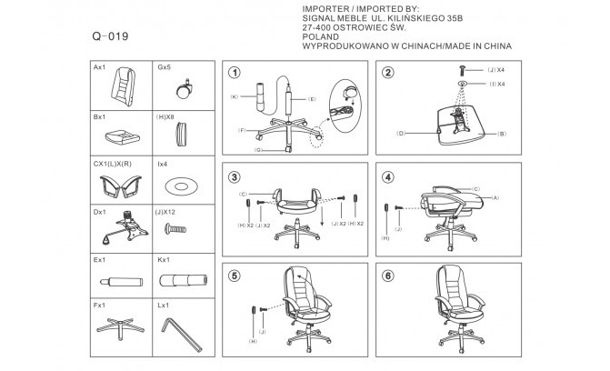 Biroja krēsls Q-019