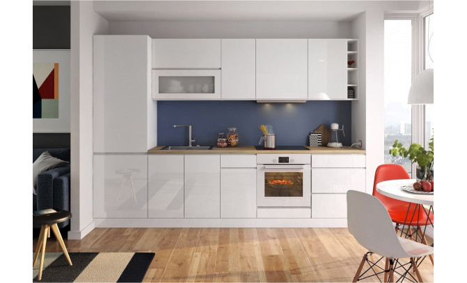 Sienas skapis Vegas White UHO 50