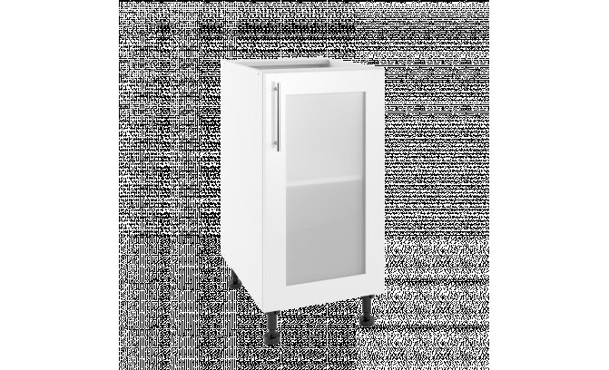 Skapis ar vitrīnu Luna White POW 40