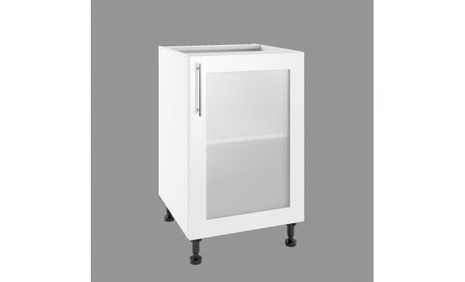Skapis ar vitrīnu Luna White POW 50