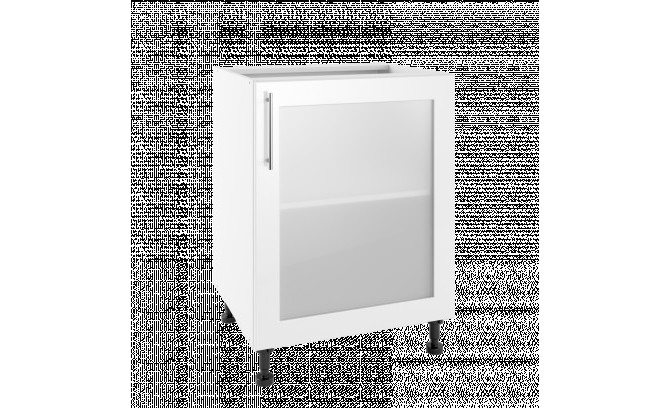 Skapis ar vitrīnu Luna White POW 60
