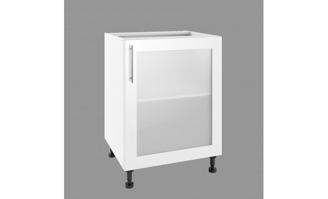 Skapis ar vitrīnu Luna White POW 60