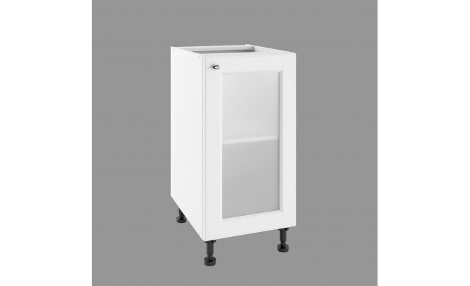 Skapis ar vitrīnu Bella Bianco POW 40
