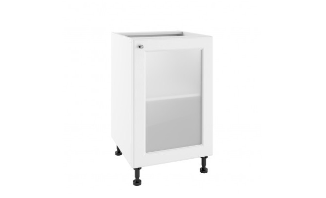 Skapis ar vitrīnu Bella Bianco POW 50