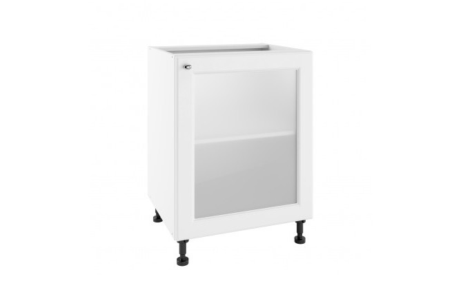 Skapis ar vitrīnu Bella Bianco POW 60