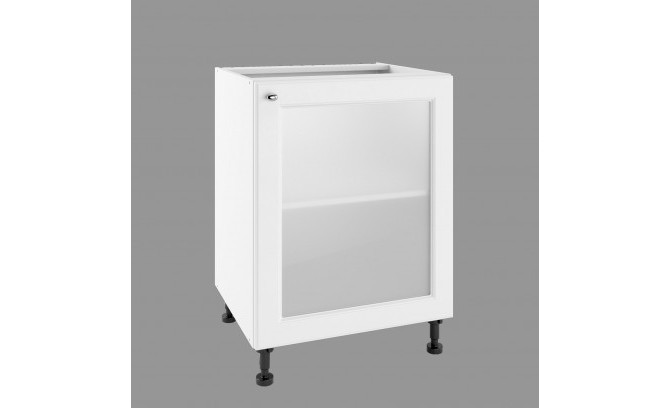 Skapis ar vitrīnu Bella Bianco POW 60