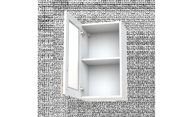 Шкаф навесной с витриной Bella Bianco UOW 40
