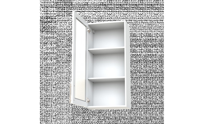 Шкаф навесной высокий с витриной Bella Bianco UHOW 50