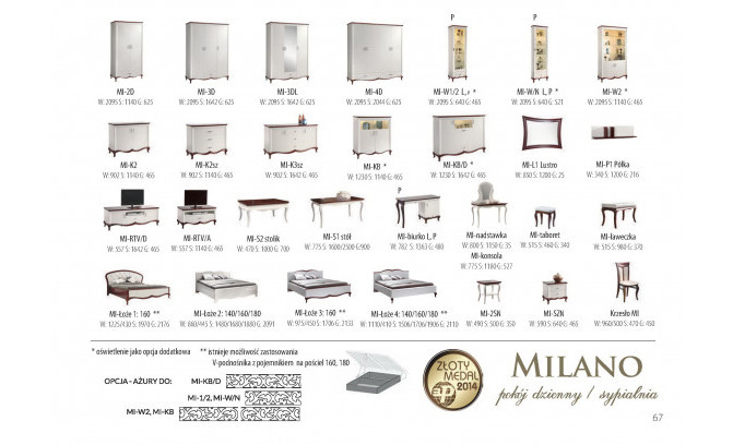 Журнальный столик Milano Taranko MI-S2