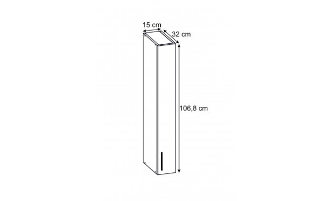 PAKARĀTAIS KABINETS UHO 15 ASTI BIANCO