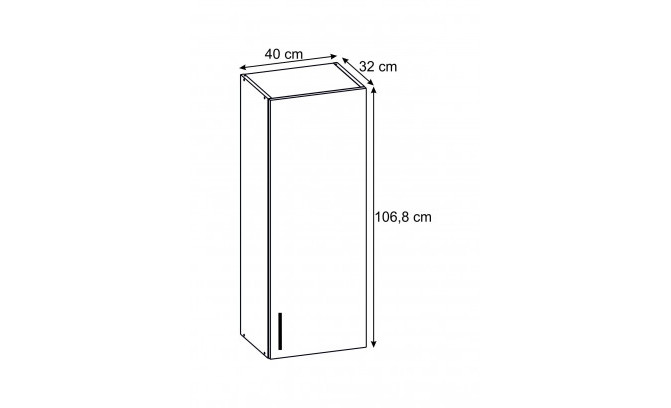 ПОДВЕСНОЙ ШКАФ UHO 40 ASTI BIANCO
