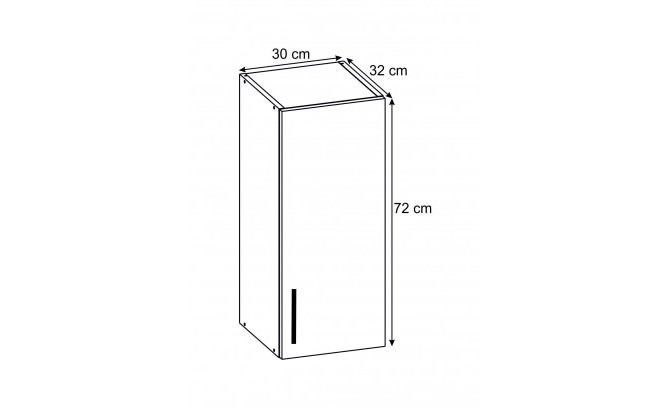 ПОДВЕСНОЙ ШКАФ UO 30 MILANO BIANCO