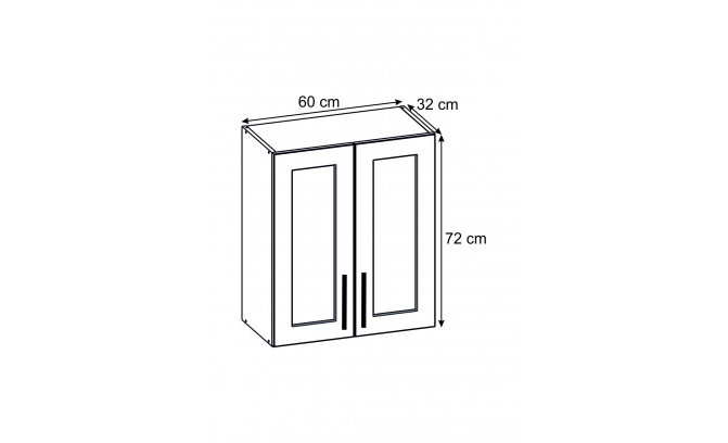 PAKARA KABINETS UOW 60/2 MILANO NUBE