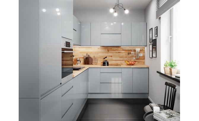 Apakšējais virtuves skapis PO 40 VEGAS GREY METALIC
