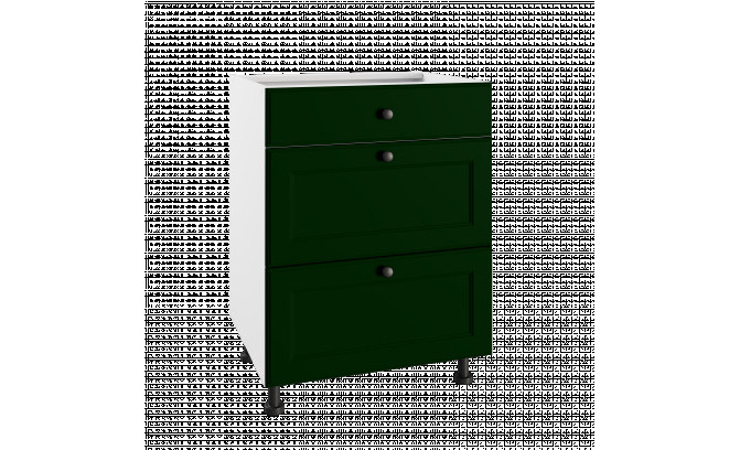 Apakšējais virtuves skapis PSZ 60/3 ASTI VERDE SUPER MAT