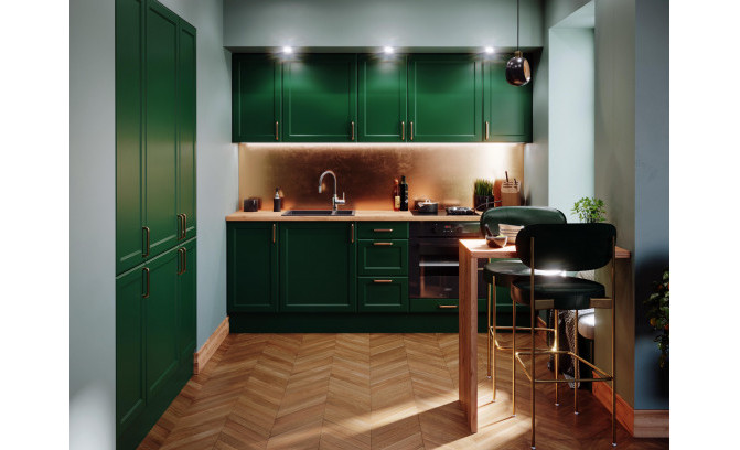 Virtuves apakšējais skapis PSZ 100/3 ASTI VERDE SUPER MAT